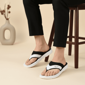 latest slides design in pakistan trendy black and white chappal online by Nova