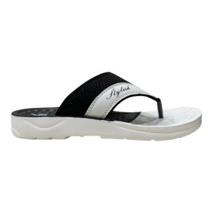 Men's breathable summer slides black white trendy comfort daily wear chappal Nova mesh strap breathable waterproof slide with textured sole.