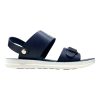 Comfortable dark blue mens sandals with a sleek two-strap design and contrast white sole by Nova Footwear. Comfortable dark blue mens sandals with a sleek two-strap design and contrast white sole by Nova Footwear.