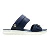 Stylish dark blue mens sandals with comfortable dual-strap leather and white ergonomic soles by Nova Footwear. Stylish dark blue mens sandals with comfortable dual-strap leather and white ergonomic soles by Nova Footwear.
