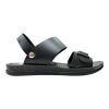 Men's Comfortable Summer Sandals - Black Nova Men's comfortable summer sandals black trendy comfort daily wear chappal Nova dual strap secure backstrap waterproof sandal with textured sole.