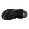 Men’s classic black slides featuring wide adjustable buckle straps and a textured orthopedic massage footbed.