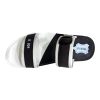 grey and black slipper with adjustable buckle grey and black slipper with adjustable buckle