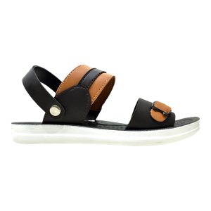 Men's everyday summer sandals brown black dual-tone breathable daily wear chappal Nova back strap lightweight waterproof sandal with massage sole.