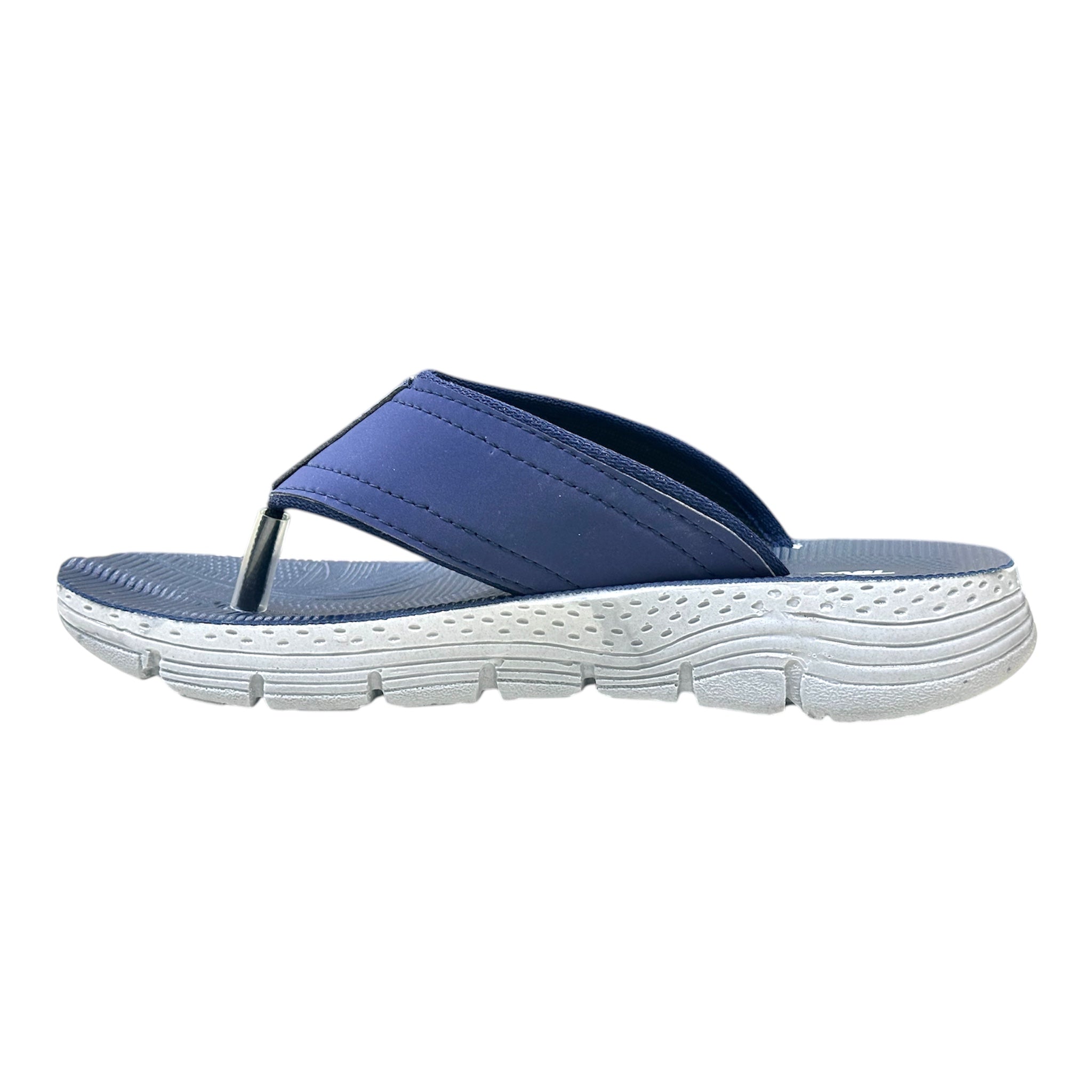 Men Everyday Slides - B4 2 Profile of dark brown athletic slides with a thick cushioned white midsole and ergonomic arch support for all-day relief.