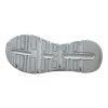 Non-slip rubber outsole of a dark brown slide showing a high-traction tread pattern for safety on wet surfaces.
