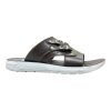 Men's Lightweight Summer Slides - Grey Nova Sport Men's lightweight summer slides grey sporty durable daily wear slide Nova grey adjustable buckle strap waterproof slide with high-grip white sole.