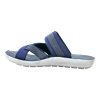 Comfortable blue casual kids slides with a minimalist wide-strap design and flexible white soles by Nova. Comfortable blue casual kids slides with a minimalist wide-strap design and flexible white soles by Nova.