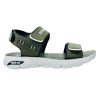 Men's comfortable summer sandals olive green trendy comfort daily wear chappal Nova velcro strap secure backstrap waterproof sandal with contoured sole.