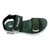 Comfortable olive green sports sandals for men with adjustable velcro straps and white soles by Nova.