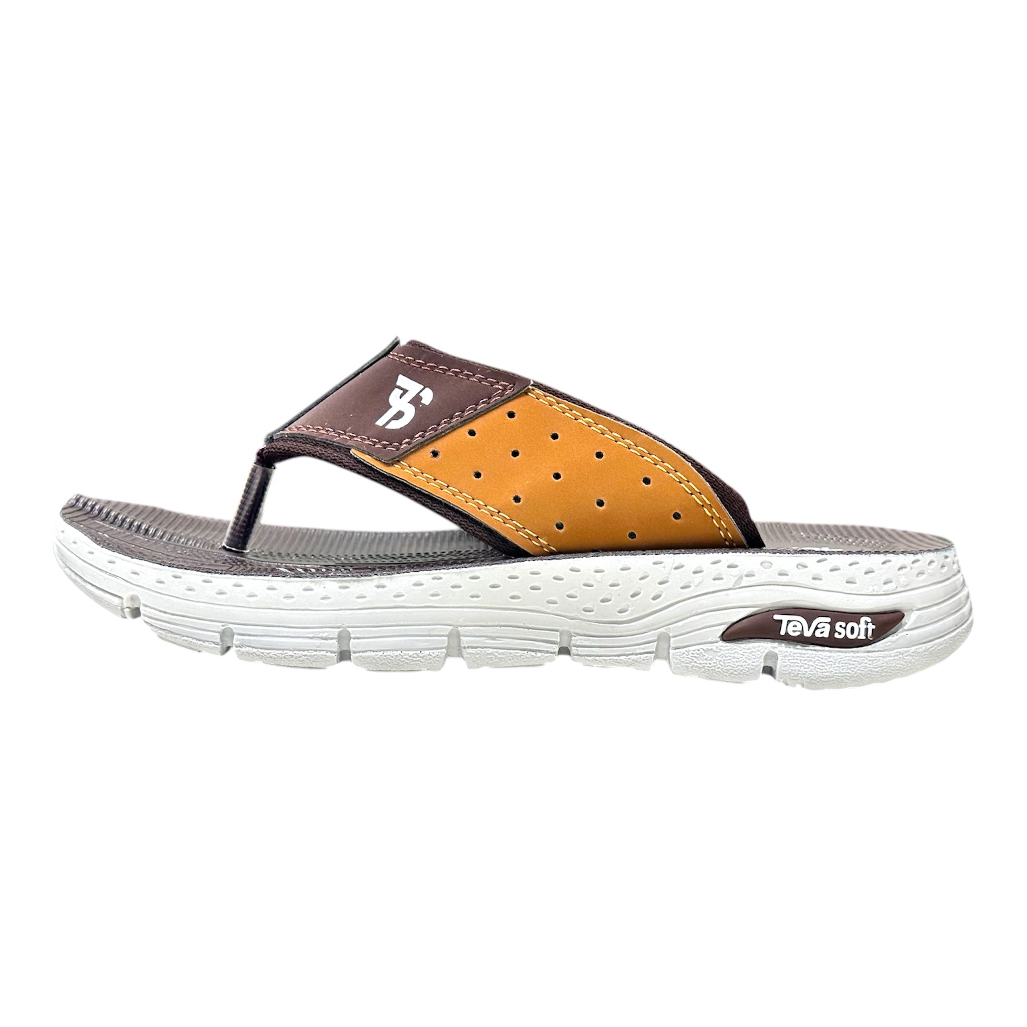 Men Everyday Slides - B5 2 Dark Brown Slides – Cushioned Arch Support