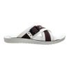 White and Maroon Cross Strap Slippers - Nova white and maroon cross strap slippers for men with buckle Nova soft summer casual chappal lightweight daily wear footwear.