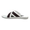 Cushioned Black White Slippers - Ergonomic Walking Sandals black and white cushioned slipper with thick white sole and arch support