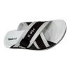 Black and White Slippers - Men's Crisscross Buckle Sandals black and white crisscross strap slippers with buckle and k 804 branding