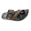 Nova casual slippers brown in premium leather with a cushioned footbed and adjustable straps for all-day comfort.