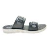 comfortable slippers for men black dual strap with white sole and buckles Nova soft summer daily wear chappal slides