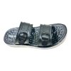 Men's Black Slippers - Adjustable Dual Strap Comfort