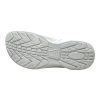 Non-slip rubber outsole of a blue sport sandal showing high-traction tread pattern for wet and dry surfaces.
