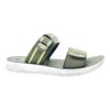 Men's Lightweight Summer Slides - Olive Nova Sport Men's lightweight summer slides olive green sporty durable daily wear slide Nova green adjustable buckle strap waterproof slide with high-grip white sole.