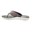 Burgundy Slides - Cushioned Arch Support. Profile of wine-colored athletic slides showing a cushioned sole and ergonomic arch support for all-day relief.