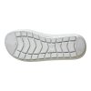nova Footwear Non-slip rubber outsole of a black slide showing a high-traction tread pattern for safety on wet surfaces.