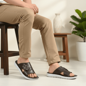 Men's Summer Slide - Brown Nova Chappal for Men - Durable Lightweight Sole for Summer