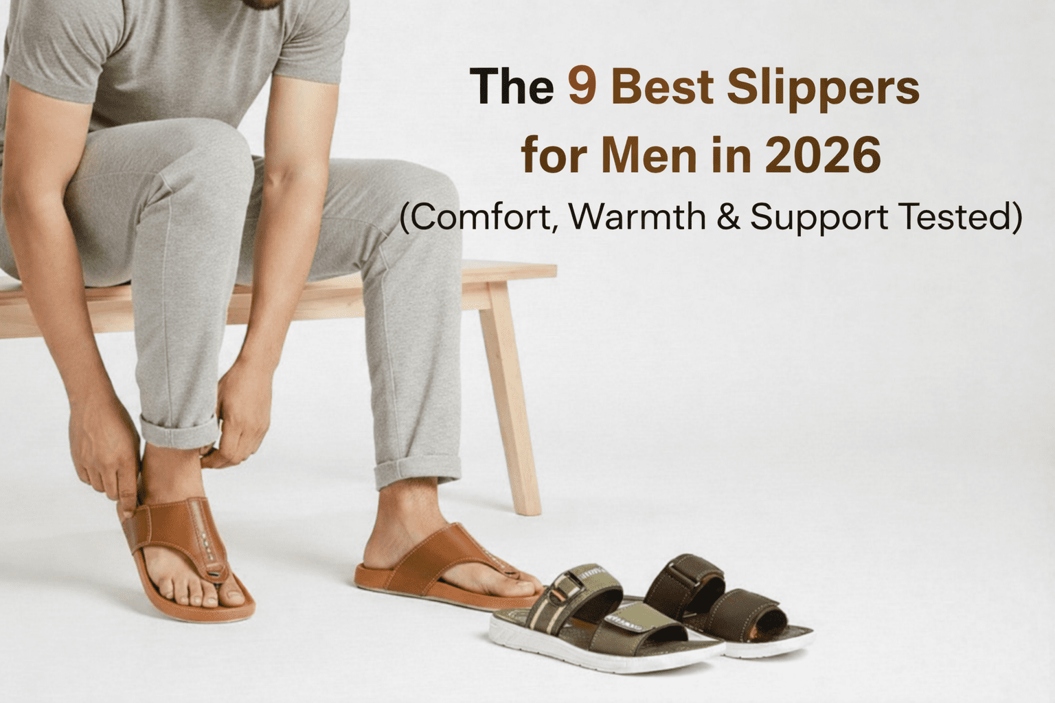 Best men’s slippers 2026 with cushioned footbed and soft lining for daily comfort