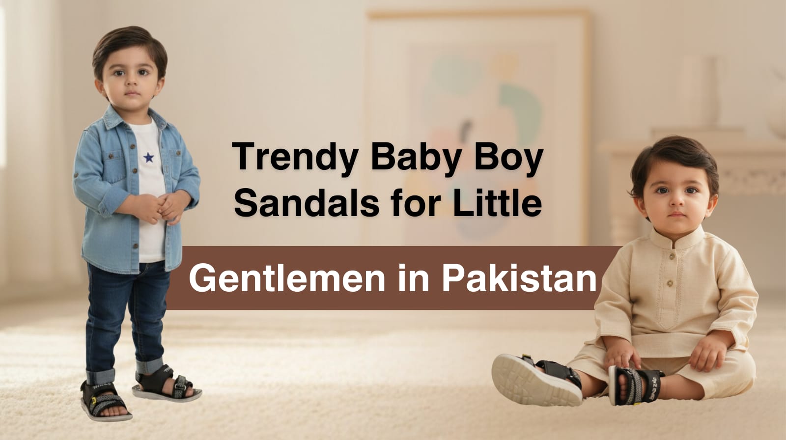 Trendy baby boy sandals for little gentlemen in Pakistan summer collection