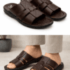 Handmade Custom Logo Slipper Nova Footwear Handmade PU Rexine slippers with customized logo and name Nova Footwear