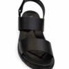 Handmade men's sandal side profile showing 1.44mm sole and 2.5mm resin upper Nova