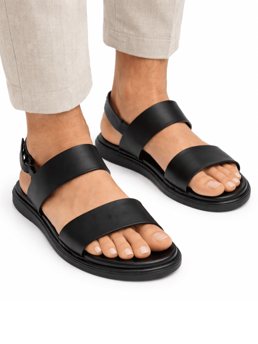 Handmade men's sandal medicated PU Rexine Nova lightweight 2 in 1 slipper and sandal