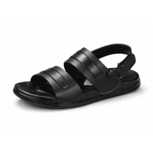 Handmade men's medicated sandal in PU Rexine for lightweight walking comfort Nova