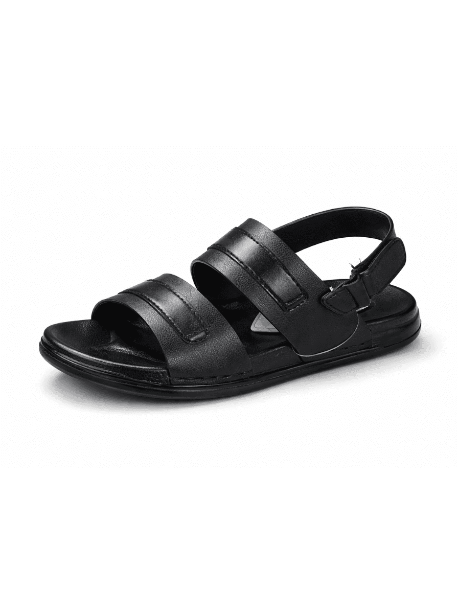 Mens Medicated Lightweight Sandal Nova Handmade men's medicated sandal in PU Rexine for lightweight walking comfort Nova