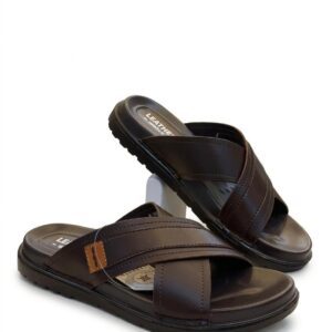 Handmade PU Rexine slippers with customized logo and name Nova Footwear